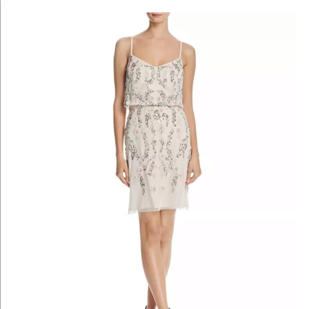Adrianna Papell Embellished Bluson dress